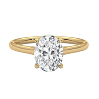 #CR12 Oval Solitaire Diamond Ring