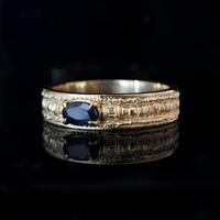#105 Pharaohs Oval Sapphire Ring