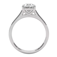 #CR12 Oval Solitaire Diamond Ring