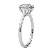 #CR12 Oval Solitaire Diamond Ring