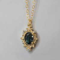 #509 Nightshade Teal Tourmaline Necklace