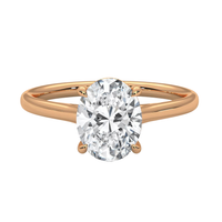 #CR12 Oval Solitaire Diamond Ring