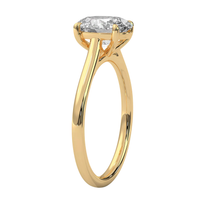 #CR12 Oval Solitaire Diamond Ring