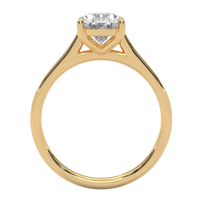 #CR12 Oval Solitaire Diamond Ring