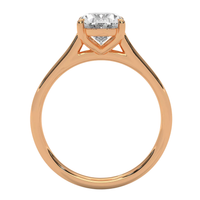 #CR12 Oval Solitaire Diamond Ring