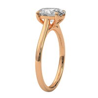 #CR12 Oval Solitaire Diamond Ring