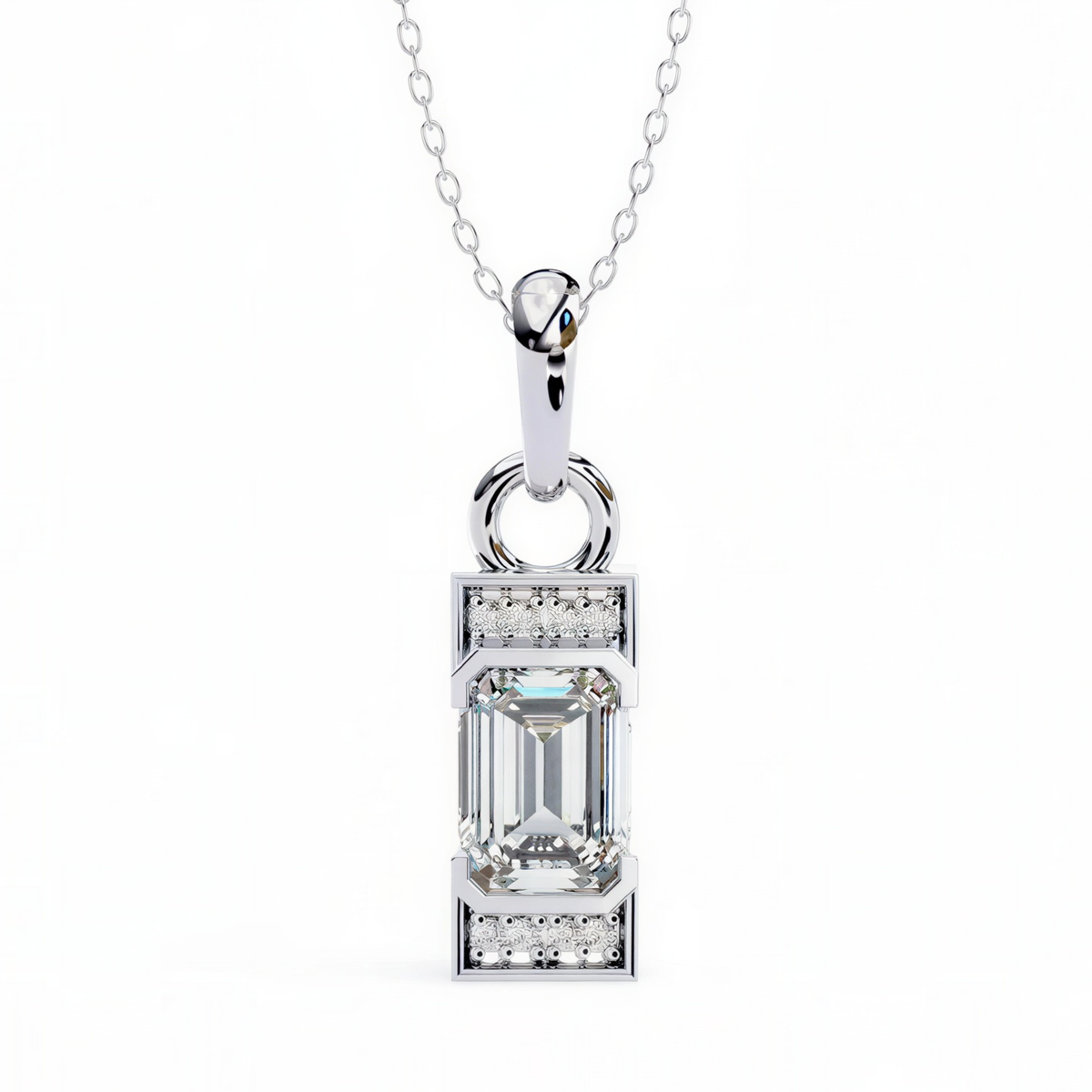 #CNP04 Micro-Prong Diamond Necklaces