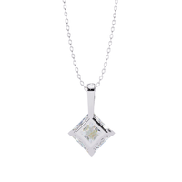 #CNP05 Vintage Princess-Cut Kite Solitaire Pendant Necklaces