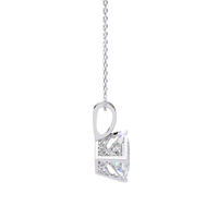 #CNP05 Vintage Princess-Cut Kite Solitaire Pendant Necklaces