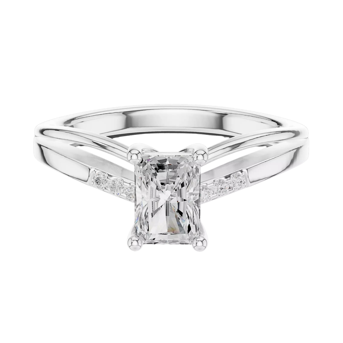 #CR14 Radiant Solitaire Ring