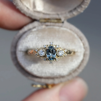 #101 Briar Moon with oval center stone Ring