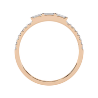 #B33 18K Gold Baguette & Round Skinny Bracelets