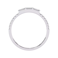 #B33 18K Gold Baguette & Round Skinny Bracelets
