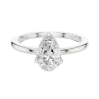 #CR15 Pear Solitaire Ring