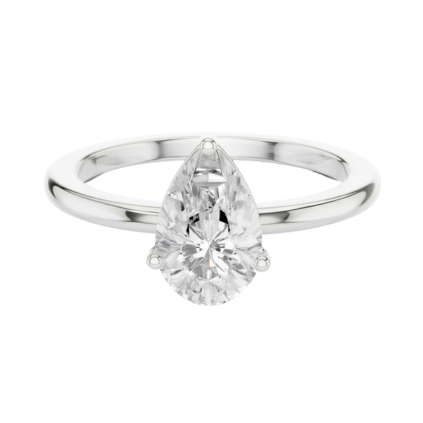 #CR15 Pear Solitaire Ring