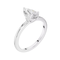 #CR15 Pear Solitaire Ring