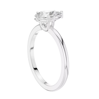 #CR15 Pear Solitaire Ring