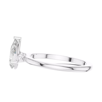#CR15 Pear Solitaire Ring