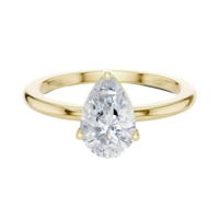 #CR15 Pear Solitaire Ring