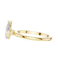 #CR15 Pear Solitaire Ring