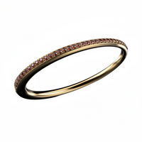 #B35 Vintage Clover Two-Tone Geometric Pavé Chain Bracelet