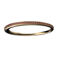 #B35 Vintage Clover Two-Tone Geometric Pavé Chain Bracelet