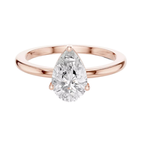 #CR15 Pear Solitaire Ring