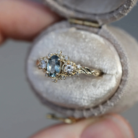 #101 Briar Moon with oval center stone Ring