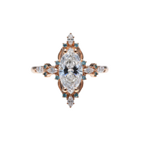 #99 Briar Rose Halo with marquise accents Diamond Rings