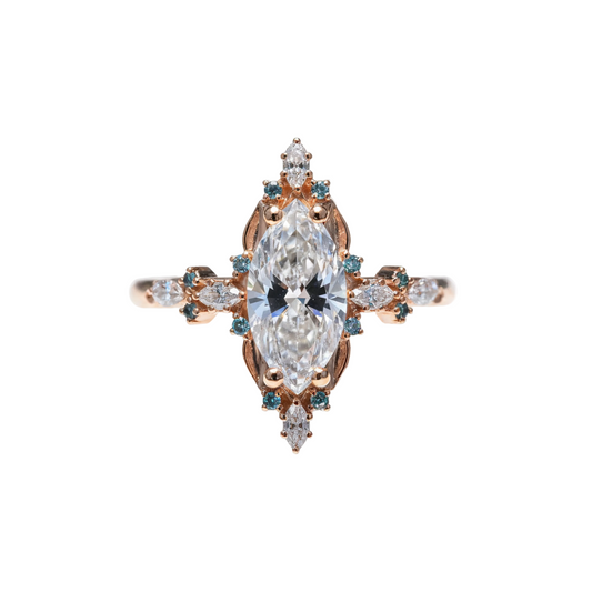 #99 Briar Rose Halo with marquise accents Diamond Rings