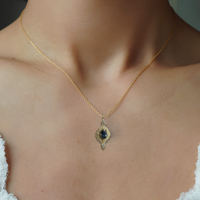 #506 Cairo Blossom Blue Sapphire Necklace