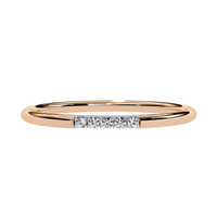 #CR16 Classic Five-Stone Petite Natural Diamond Ring