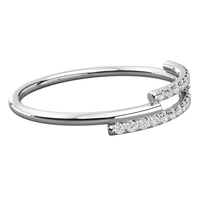 #B36 Modernist Deconstructed Parallel Double-Row Diamond Bracelets