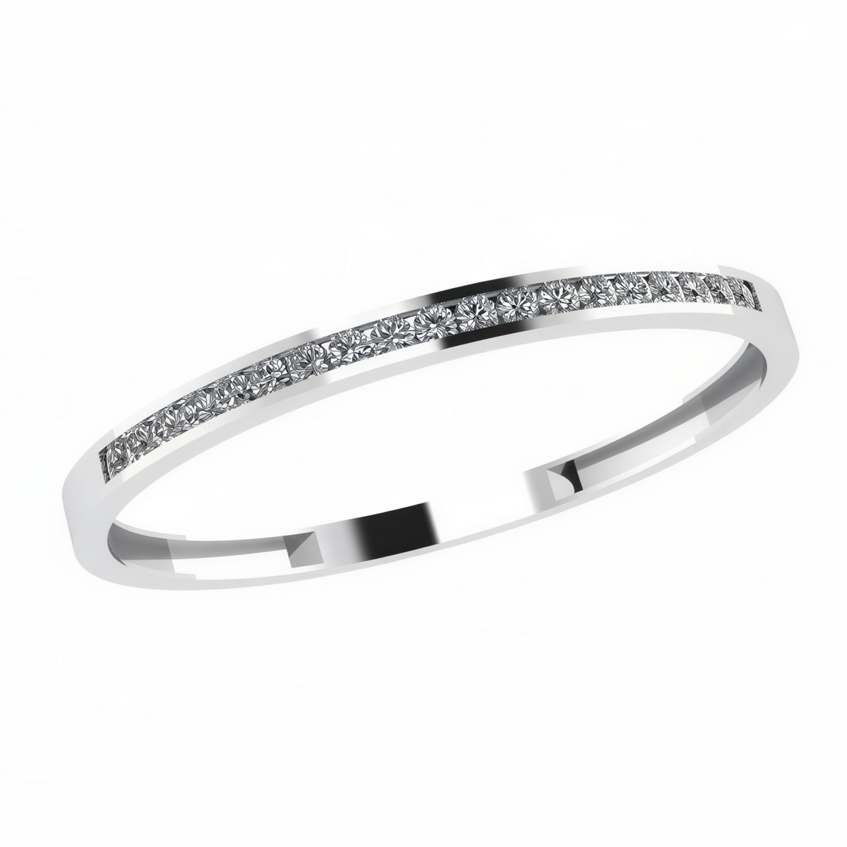 #B37 3-Carat Channel-Set Hinged Diamond Bracelets