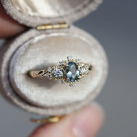 #101 Briar Moon with oval center stone Ring