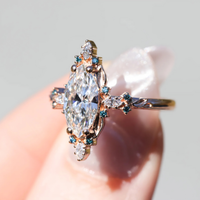 #99 Briar Rose Halo with marquise accents Diamond Rings