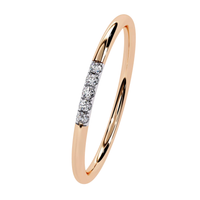 #CR16 Classic Five-Stone Petite Natural Diamond Ring