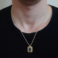 #512 Vesperian Pietersite Diamond Pendant