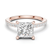 #CR18 Princess Solitaire Ring