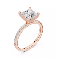 #CR18 Princess Solitaire Ring