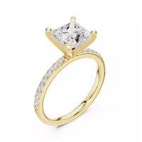 #CR18 Princess Solitaire Ring
