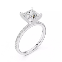 #CR18 Princess Solitaire Ring