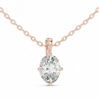 #CNP01 Oval Mono Solitaire Necklaces & Pendants