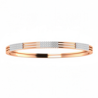 #B40 Triple-Row Interlace Diamond Bracelet