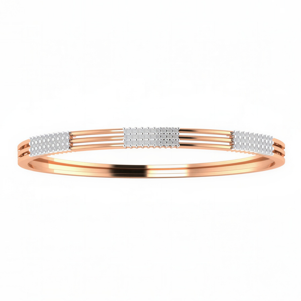 #B40 Triple-Row Interlace Diamond Bracelet