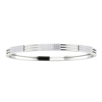 #B40 Triple-Row Interlace Diamond Bracelet