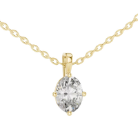 #CNP01 Oval Mono Solitaire Necklaces & Pendants