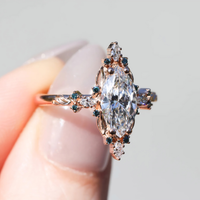 #99 Briar Rose Halo with marquise accents Diamond Rings