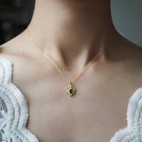 #508 Midnight Crown Blue Sapphire Necklace