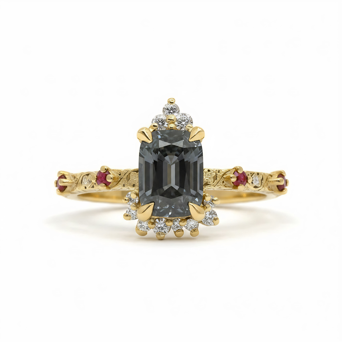 #94 Mystique of the Nile Metallic Spinel & Ruby Ring